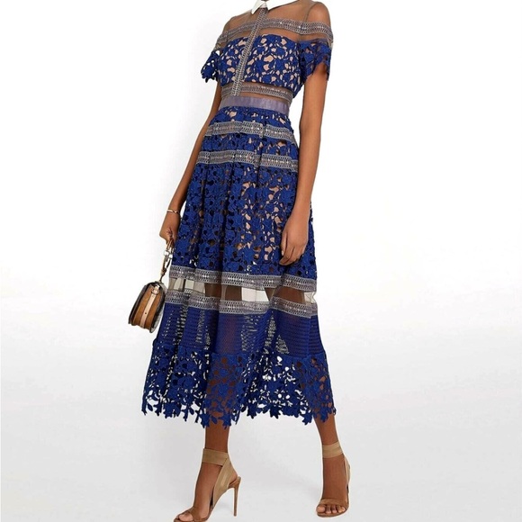 Self-Portrait Dresses & Skirts - Self Portrait Liliana Lace Midi dress size 4